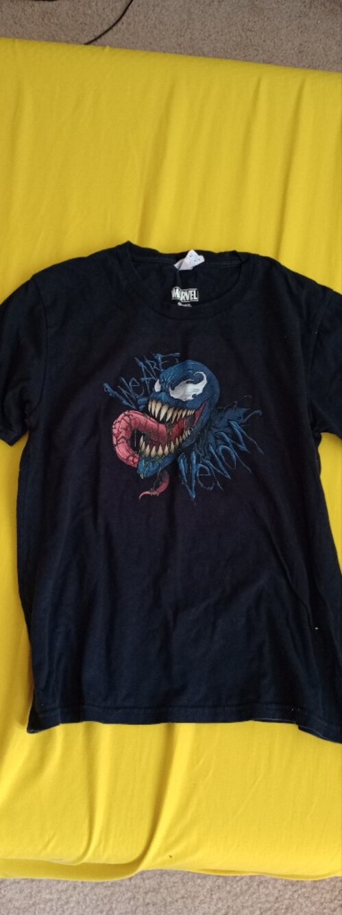 Marvel Venom Graphic Tee in Black with Blue & Red Print Kids Shirt